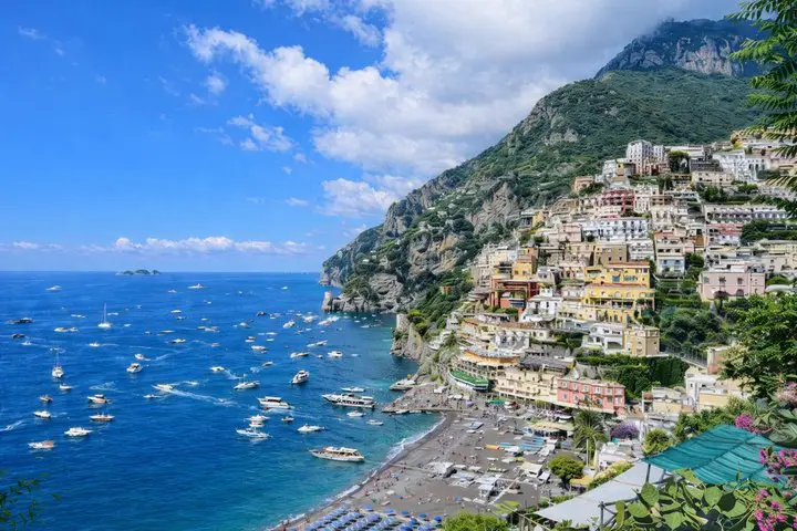 Positano dal belvedere, Sorrento e Pompei: in minivan da Napoli